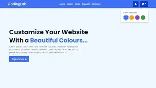 Create a Website in HTML CSS and JavaScript | Dark/Light Mode | Theme Colour Switchers