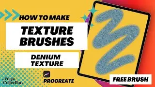 How to make Texture Brushes in Procreate – Denium (FREE) Jeans Procreate Brush + Tutorial Beginners