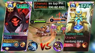 ARGUS VS TOP PH URANUS 💦 NEW BEST BUILD ARGUS VS SUPER SUSTAIN TANK