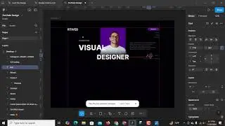 UX/UI Design Tutorial in Figma- Portfolio hero section design in figma  2024
