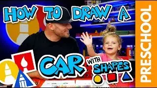 PRESCHOOL: Drawing A Shape Car With Olivia (Rectangle & Circles)