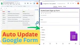 Google Sheets | Automatically Update Google Form 