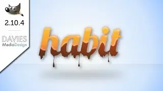 GIMP 2.10 Tutorial: Melting Chocolate and Caramel Text Effect
