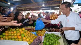 Presiden Jokowi Kunjungi Pasar Buah Berastagi, Kab. Karo, 13 April 2024