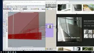 39 - Mapping Hardware Cylinders to Glass Panel Railing in Rhino Grasshopper