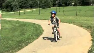 Liam learns to ride a bike