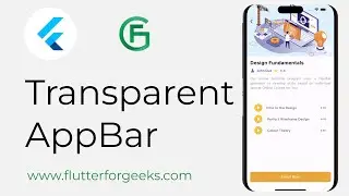 How to Create a Transparent AppBar/Navigation Bar in Flutter | UI Design Tutorial