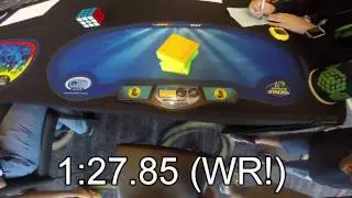 6x6 Rubik's cube world records - single 1:27.85, average 1:34.68