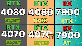 RTX 4070 TI super VS RX 7900XT RTX 4070 vs Rtx 4080 super vs 4080 VS RX 7900XTX  VS