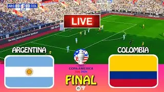 ARGENTINA vs COLOMBIA - Copa America 2024 FINAL | Full Match | PES 21 Simulation