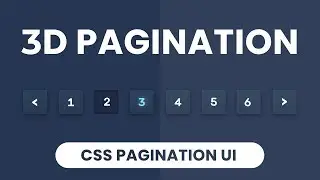 3D Pagination UI Design CSS | CSS Pagination UI | CSS Tutorial