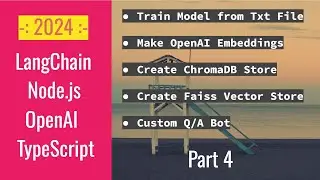 LangChain Nodejs Openai TS | Part 4 | Text Loader, Embeddings, Chroma & Faiss Vector Store, Q/A Bot