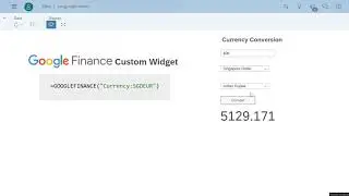 SAP Analytics Cloud Currency Conversion with Google Finance Custom Widget