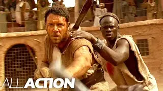 Surviving the First Arena Fight | Gladiator (2000) | All Action