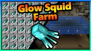 Super Easy Glow Squid Farm | 500+ per Hour | Bedrock + Java 1.20 - 1.21+