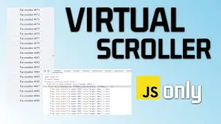 Virtual scroller with vanilla Javascript and HTML (fixed row height), infinite scroll to load more..