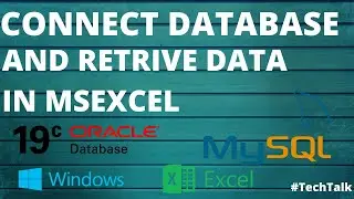 How to retrieve data from database in excel