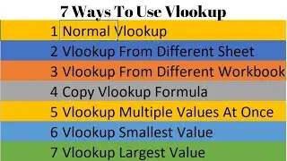 Learn Vlookup Excel Session 7 PM 29th May