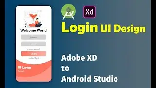 ✅ Xd Android Login Ui Design Tutorial | Adobe Xd to Android Studio Xml Tutorial 🔥