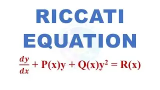Riccati Differential Equation | Ricatti differential equation example | online math with asad