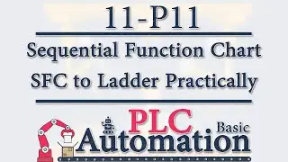 PLC Basic -11- SFC (Grafcet): Converting SFC to Ladder Practically P11/18