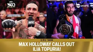 MAX HOLLOWAY IS THE BMF! Max Holloway knocks out Justin Gaethje! #UFC300 post-fight interview 😮‍💨