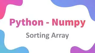 NumPy Class 11 / 12 IP | 1D and 2D Array Sorting | CBSE Informatic Practices | Python
