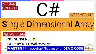 C# Single Dimensional Array | C# One Dimensional Array | C# 1D Array (COVERED 14 IMPORTANT TOPICS)