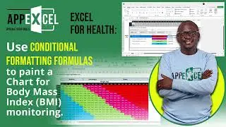 Using Conditional formatting to paint a BMI chart #appexcel #excel #exceltips #exceltricks #tutembe