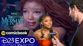 1 On 1 With Disney's New Ariel! Halle Bailey Talks The Little Mermaid | 2022 D23 Expo Exclusive!