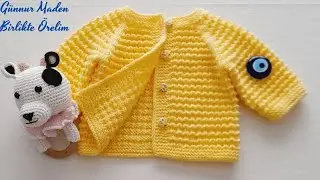 Fare dişi Yenidoğan Bebek Hırkası                                              #yenidoğan #knitting