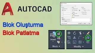 AutoCAD Blok Oluşturma ve Blok Patlatma (Create a Block & Explode)