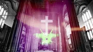 Church | cross | dove - background animation vfx footage