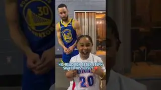 Little man had on Steph Curry's HS jersey 🙌 (via imfromthestead/IG)