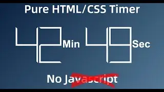 HTML Timer Count Up: A Simple Count Up Timer Using HTML/CSS | NO Javscript | CSS Animation