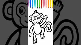 Monkey Drawing, Painting and Coloring !