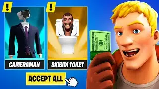 Surprising Him With SKIBIDI TOILET Skins in Fortnite!