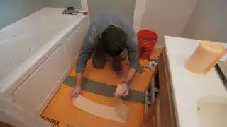 How to Install Floor Tile Underlayment Seams (Kerdi Band)