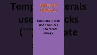 Template literals in JavaScript