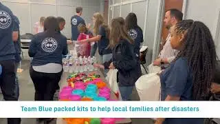 Team Blue Packs Red Cross Disaster Kits