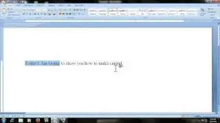 Microsoft word shortcut keys : How to make typed text matter in capital