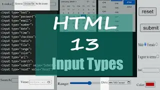 html form Input types | html Input fields explained | Full HTML Course