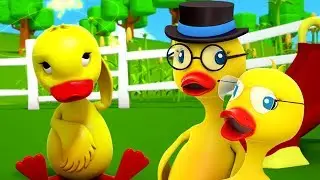 Пять Большие Утки | утиная рифма | рифма в россии | Five Big Ducks Jumping On Bed | Farmees Russia