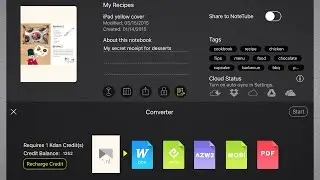 NoteLedge iPad Tutorial - Convert Notes into PDF, docx, ePUB, and More Formats