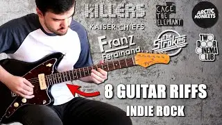 8 Fun to Play INDIE ROCK Guitar Riffs/Parts