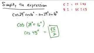 Using the angle sum and difference formulas to rewrite trig expressions