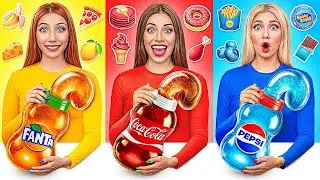 Alimentos de Los Mismo Colores Desafío | Desafíos de Comida Divertida por TeenDO Challenge