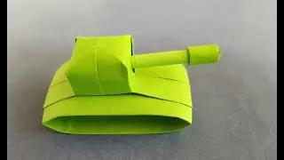 Танк из бумаги оригами.  Поделка на 23 февраля или 9 мая. How to make a tank out of paper