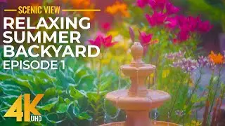 8 HRS Backyard Fountain Sounds (NO LOOP) - Nature Therapy for Destress & Rest - Episode #1