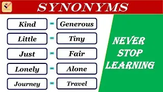 Synonyms in English | Similar Words | Alternative Words | English Vocabulary to improve English